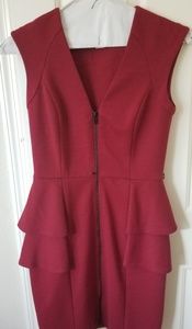Jessica Simpson preplum maroon dress